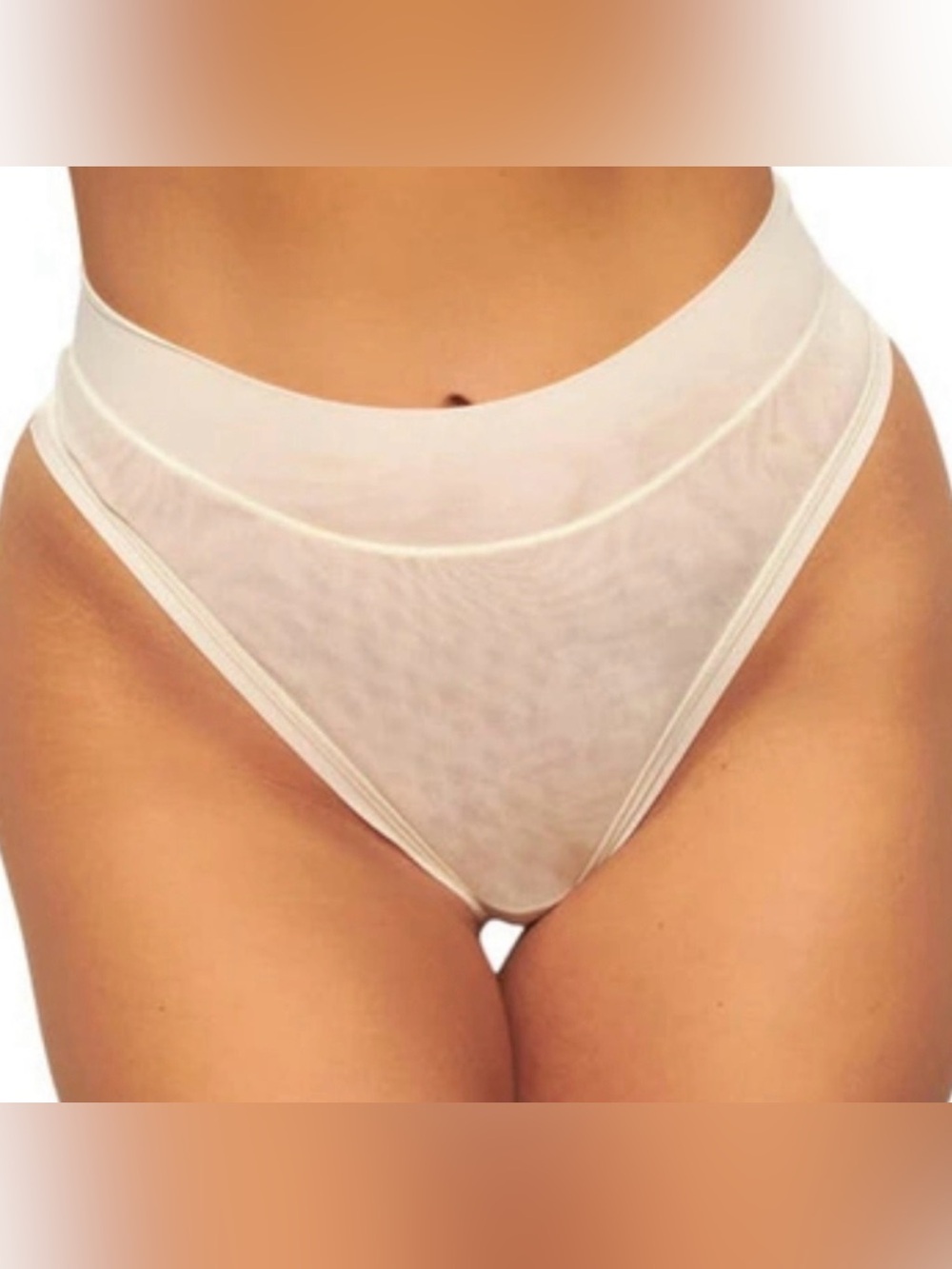 NWT SKIMS High-Waist Sheer Briefs in Bone